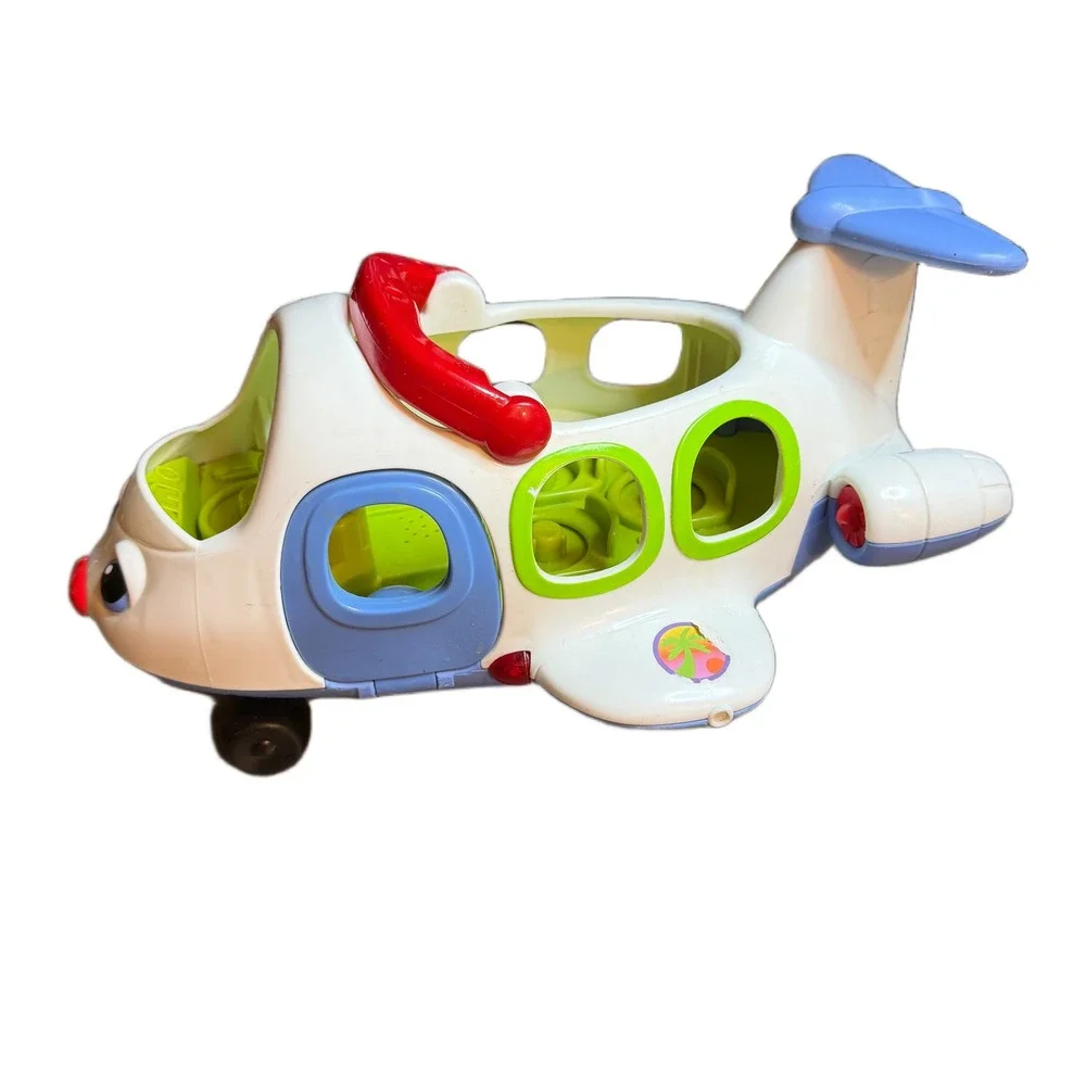 Fisher Price Little People Lil Movers Airplane White Green Toy Vehicle B0002